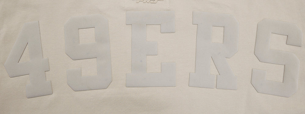 NFL SAN FRANCISCO 49ERS WINGSPAN WOMEN'S SJ BOXY TEE (TAUPE) - Image 7