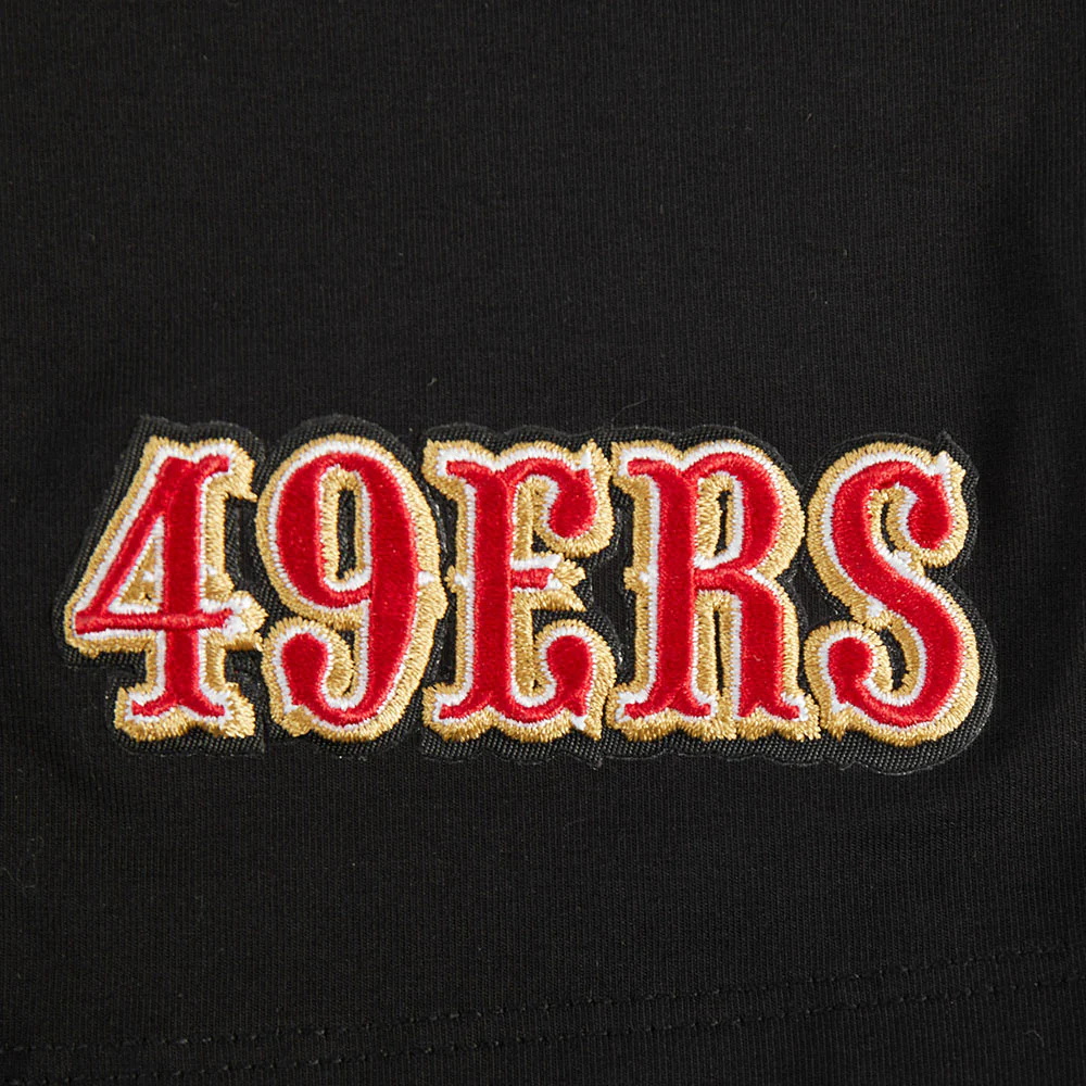 NFL SAN FRANCISCO 49ERS GAME DAY CLASSICS WOMEN'S SJ BABY DOLL TEE (BLACK) - Image 5