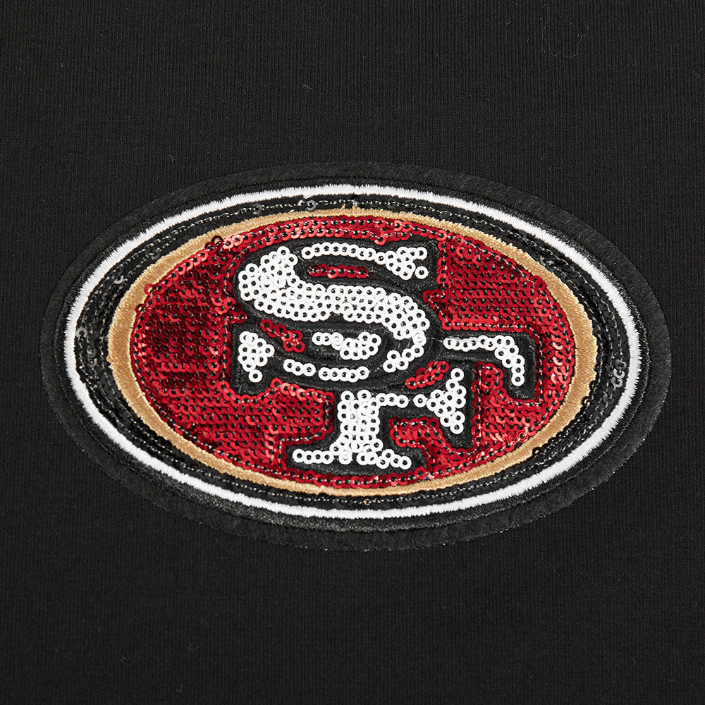 NFL SAN FRANCISCO 49ERS GAME DAY CLASSICS WOMEN'S SJ BABY DOLL TEE (BLACK) - Image 6