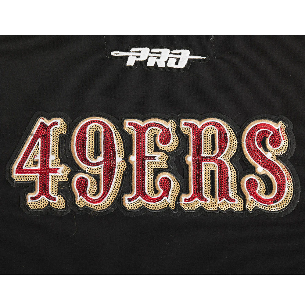 NFL SAN FRANCISCO 49ERS GAME DAY CLASSICS WOMEN'S SJ BABY DOLL TEE (BLACK) - Image 7
