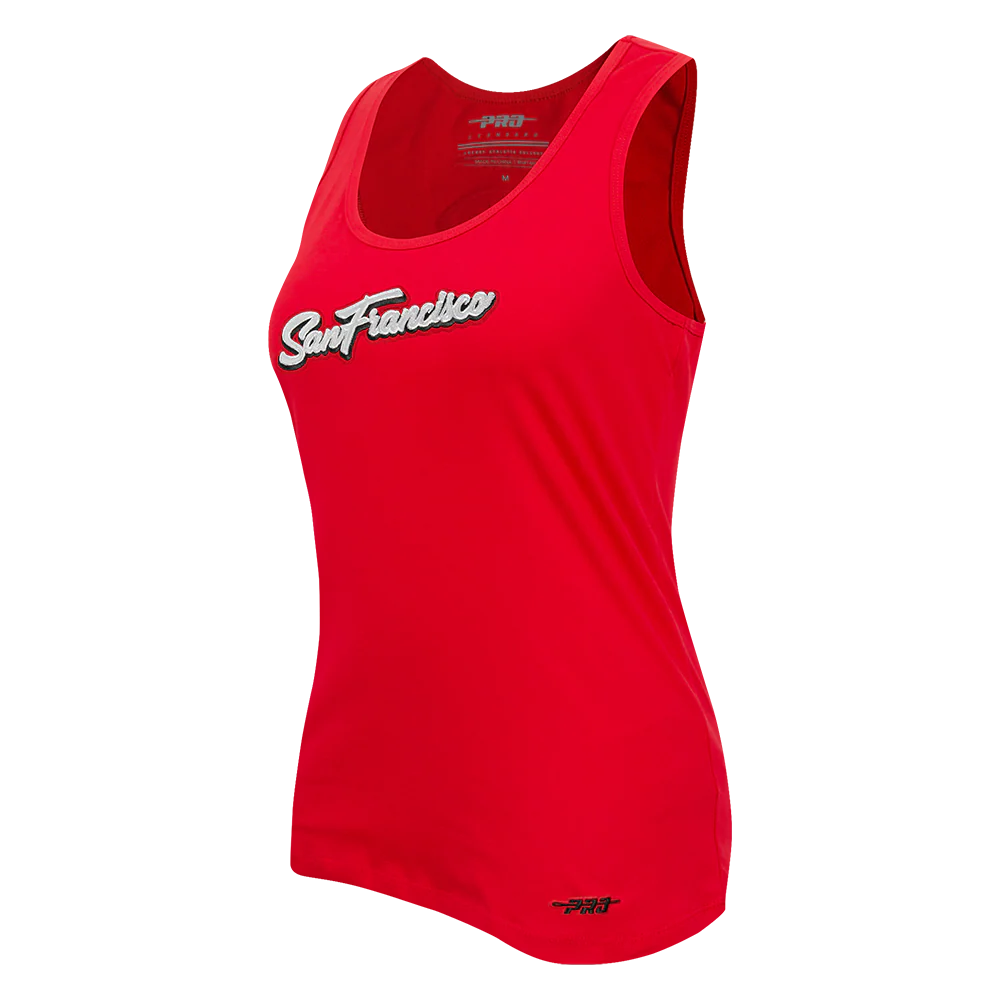 NFL SAN FRANCISCO 49ERS SHEER INFLUENCE WOMEN'S RELAXED FIT RACERBACK (RED) - Image 2