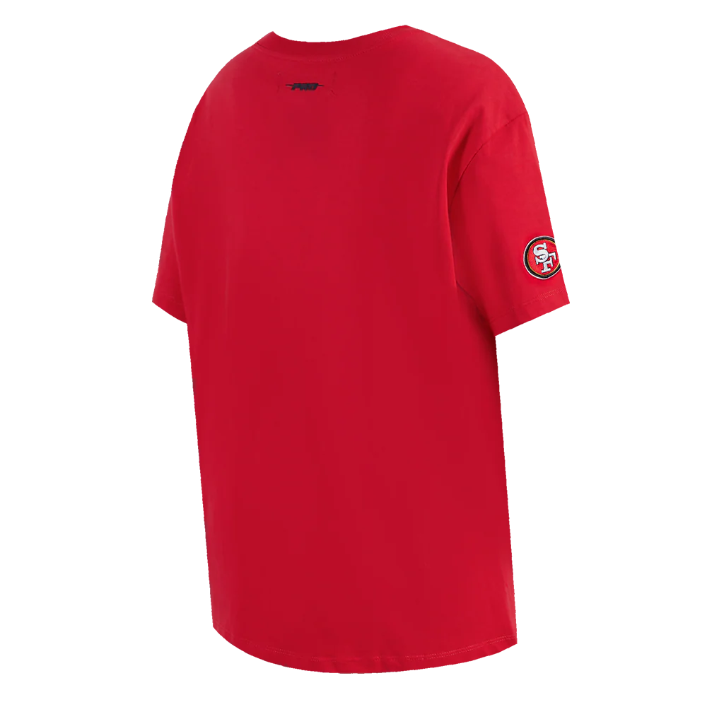 NFL SAN FRANCISCO 49ERS SHEER INFLUENCE WOMEN'S BOYFRIEND TEE (RED) - Image 4