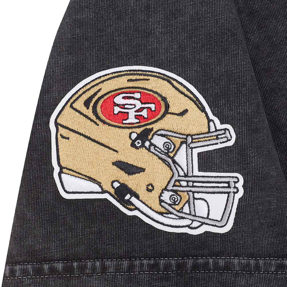 NFL SAN FRANCISCO 49ERS WASHED JEWELS WOMEN'S S/S BOXY TEE (WASHED BLACK) - Image 6