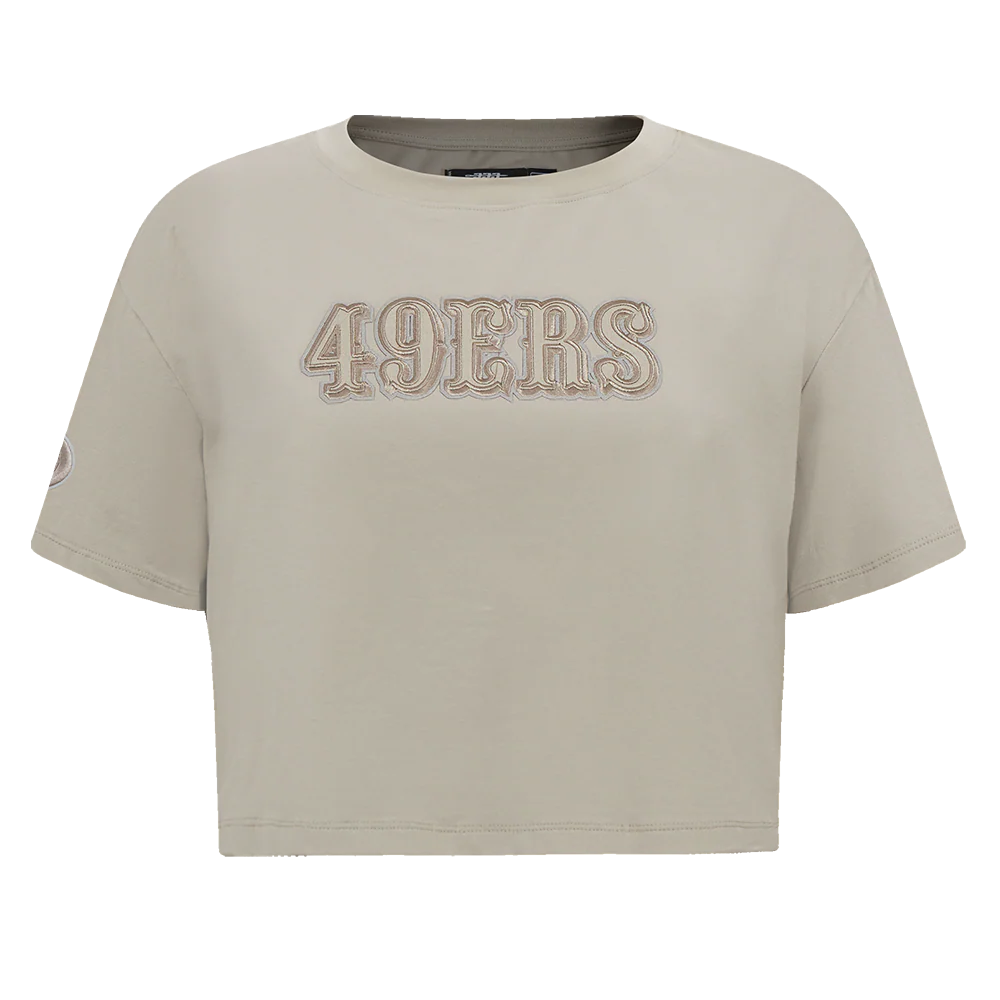 NFL SAN FRANCISCO 49ERS NEUTRAL WOMEN'S BOXY TEE (TAUPE)