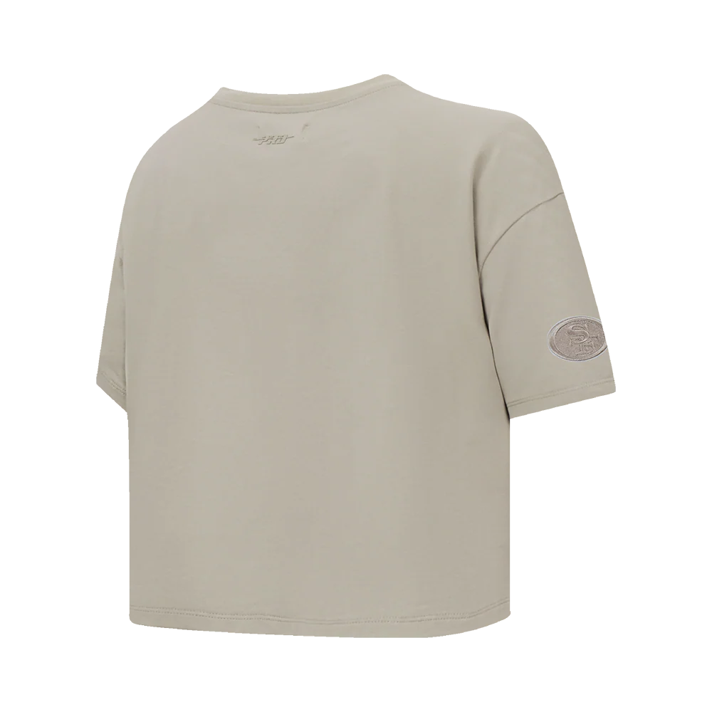 NFL SAN FRANCISCO 49ERS NEUTRAL WOMEN'S BOXY TEE (TAUPE) - Image 4