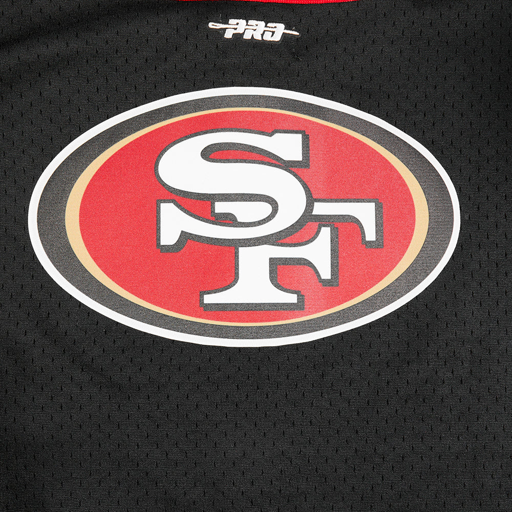NFL SAN FRANCISCO 49ERS CLASSIC BIG BOYS MESH BUTTON DOWN SHIRT (BLACK/RED) - Image 16