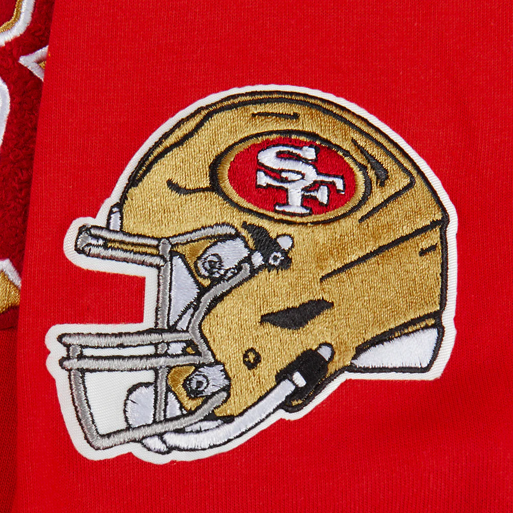 NFL SAN FRANCISCO 49ERS CLASSIC BIG BOYS SHORT SLEEVE STRIPED RIB TEE (RED/BLACK) - Image 13
