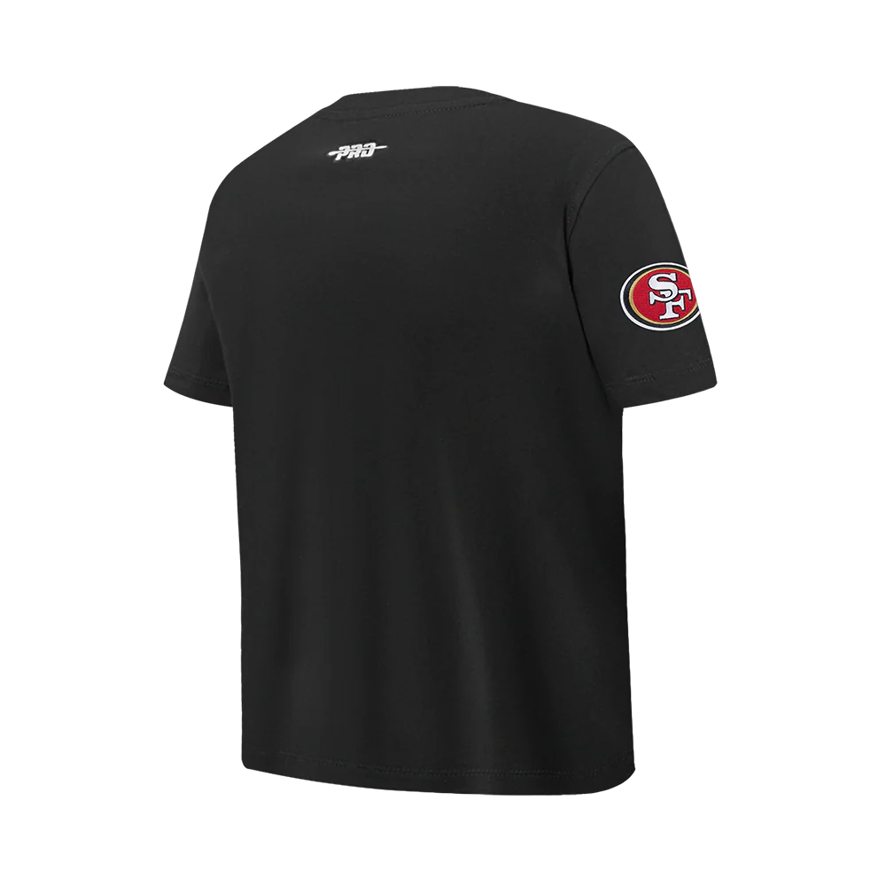 NFL SAN FRANCISCO 49ERS CLASSIC CHENILLE BIG BOY'S SS TEE (BLACK) - Image 2
