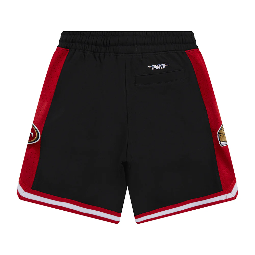 NFL SAN FRANCISCO 49ERS CLASSIC BIG BOYS FLEECE 2.0 SHORT (BLACK/RED) - Image 5