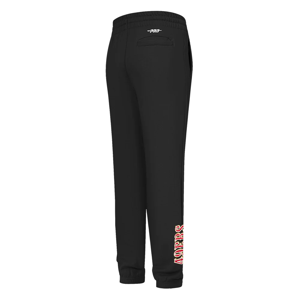 NFL SAN FRANCISCO 49ERS CLASSIC BIG BOYS FLC SWEATPANT (BLACK) - Image 8