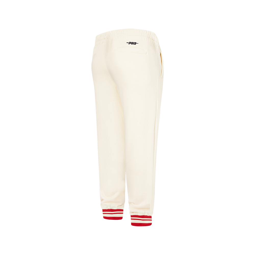 NFL SAN FRANCISCO 49ERS RETRO CLASSIC BIG BOYS RIB FLC SWEATPANT (EGGSHELL/ RED) - Image 5