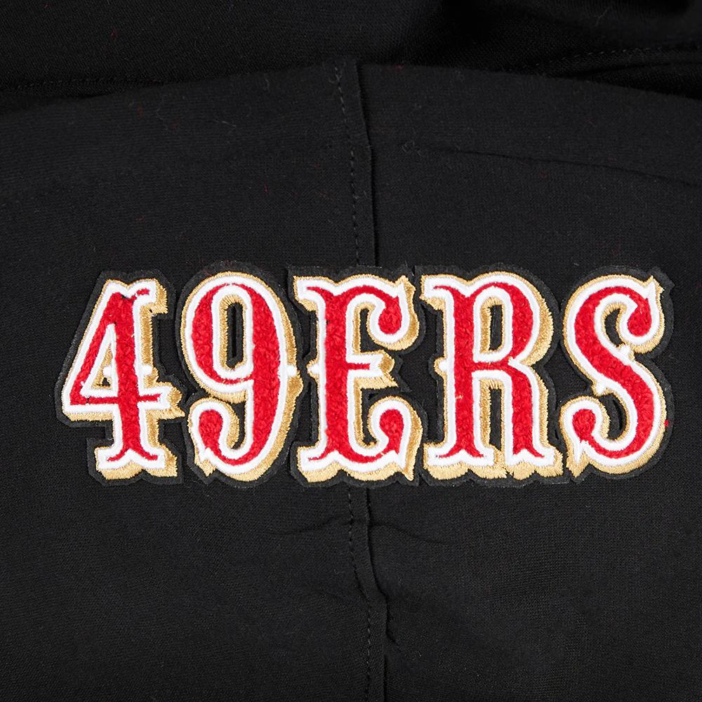 NFL SAN FRANCISCO 49ERS CLASSIC BIG BOYS FLEECE PULLOVER HOODIE (BLACK) - Image 10