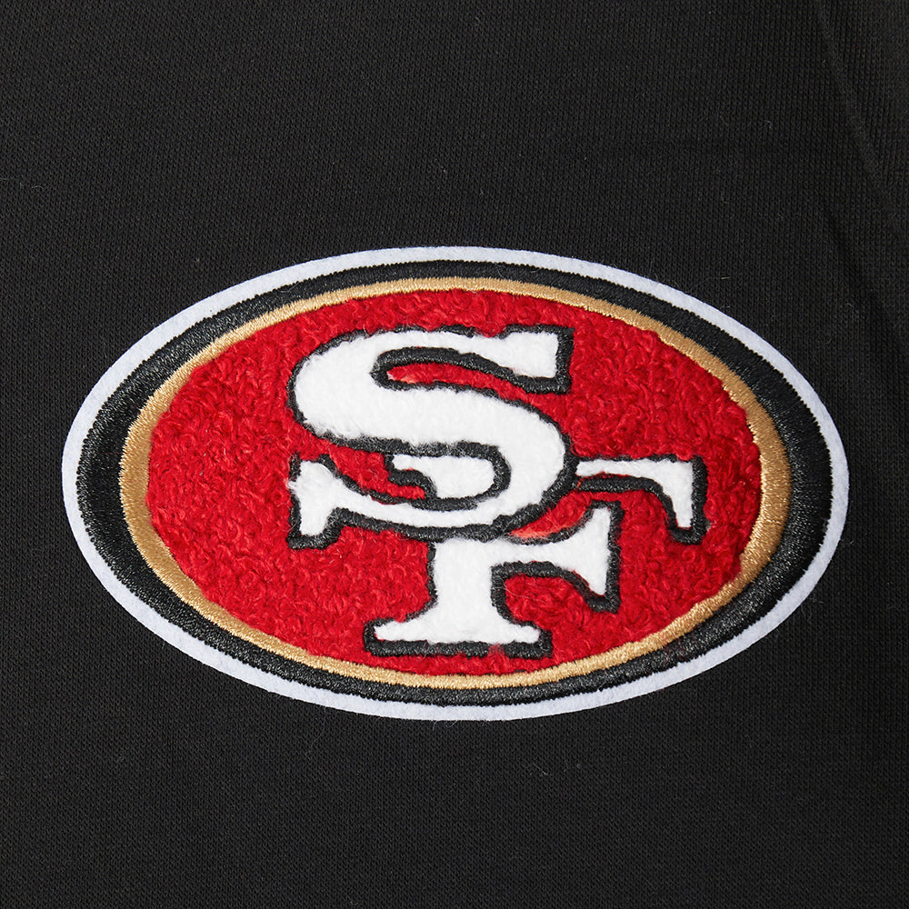 NFL SAN FRANCISCO 49ERS CLASSIC BIG BOYS FLEECE FULL ZIP HOODIE (BLACK) - Image 10