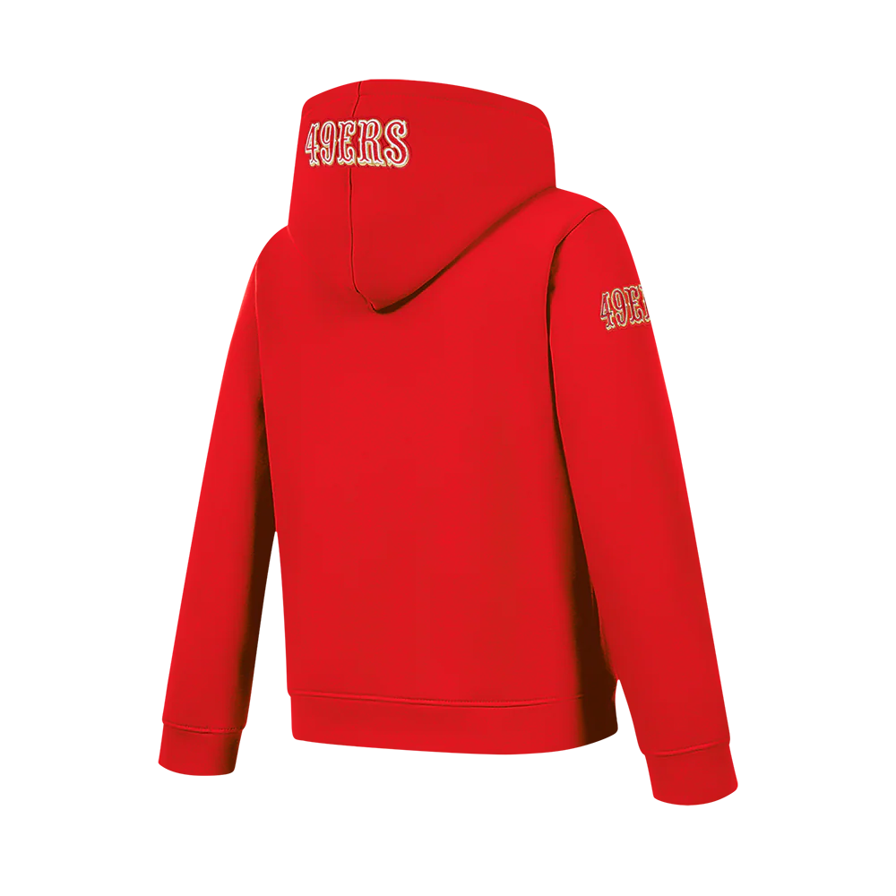 NFL SAN FRANCISCO 49ERS CLASSIC BIG BOYS FLEECE FULL ZIP HOODIE (RED) - Image 6
