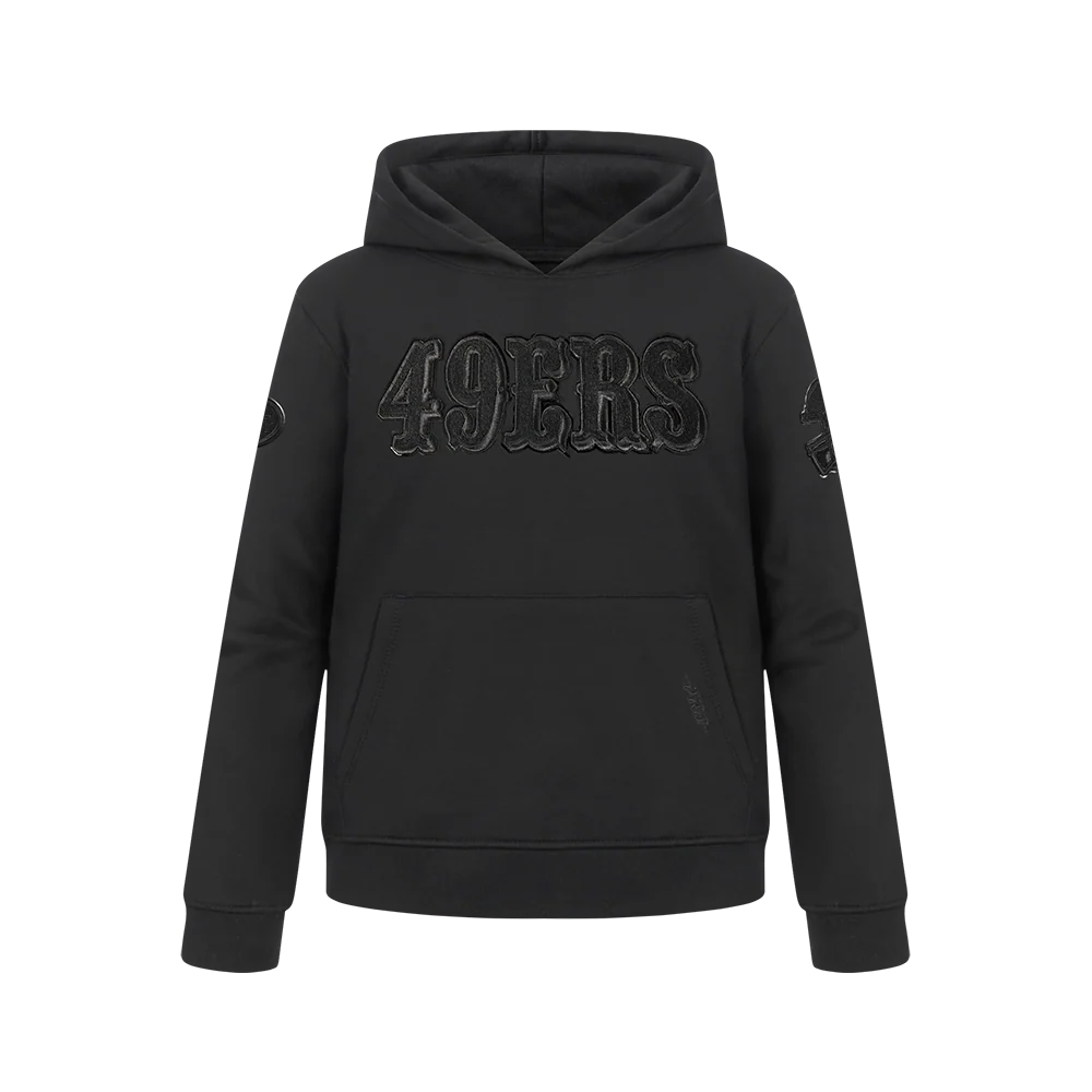 NFL SAN FRANCISCO 49ERS TRIPLE BLACK BIG BOYS FLEECE PULLOVER HOODIE (BLACK) - Image 3
