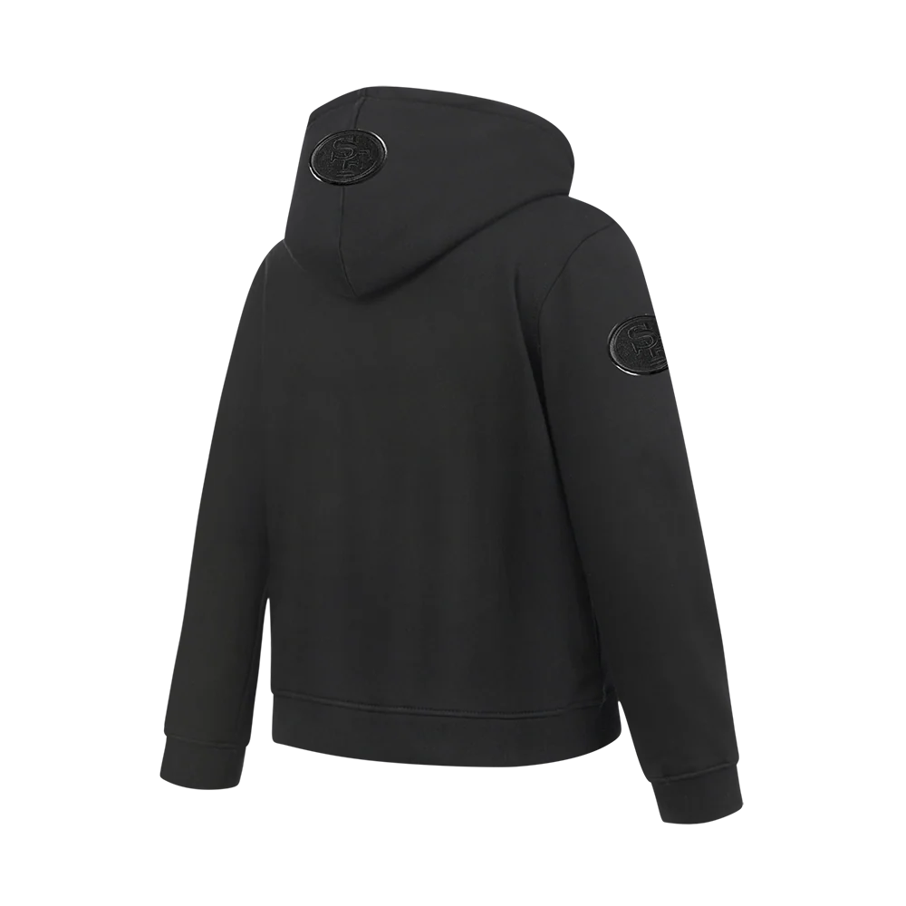 NFL SAN FRANCISCO 49ERS TRIPLE BLACK BIG BOYS FLEECE PULLOVER HOODIE (BLACK) - Image 6