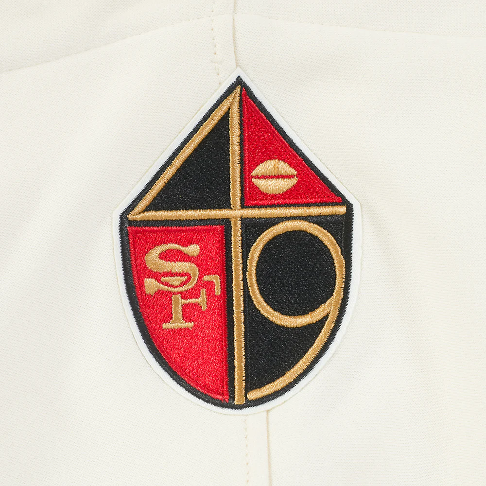 NFL SAN FRANCISCO 49ERS RETRO CLASSICS BIG BOY'S RIB FLEECE PO HOODIE (EGGSHELL/ RED) - Image 6