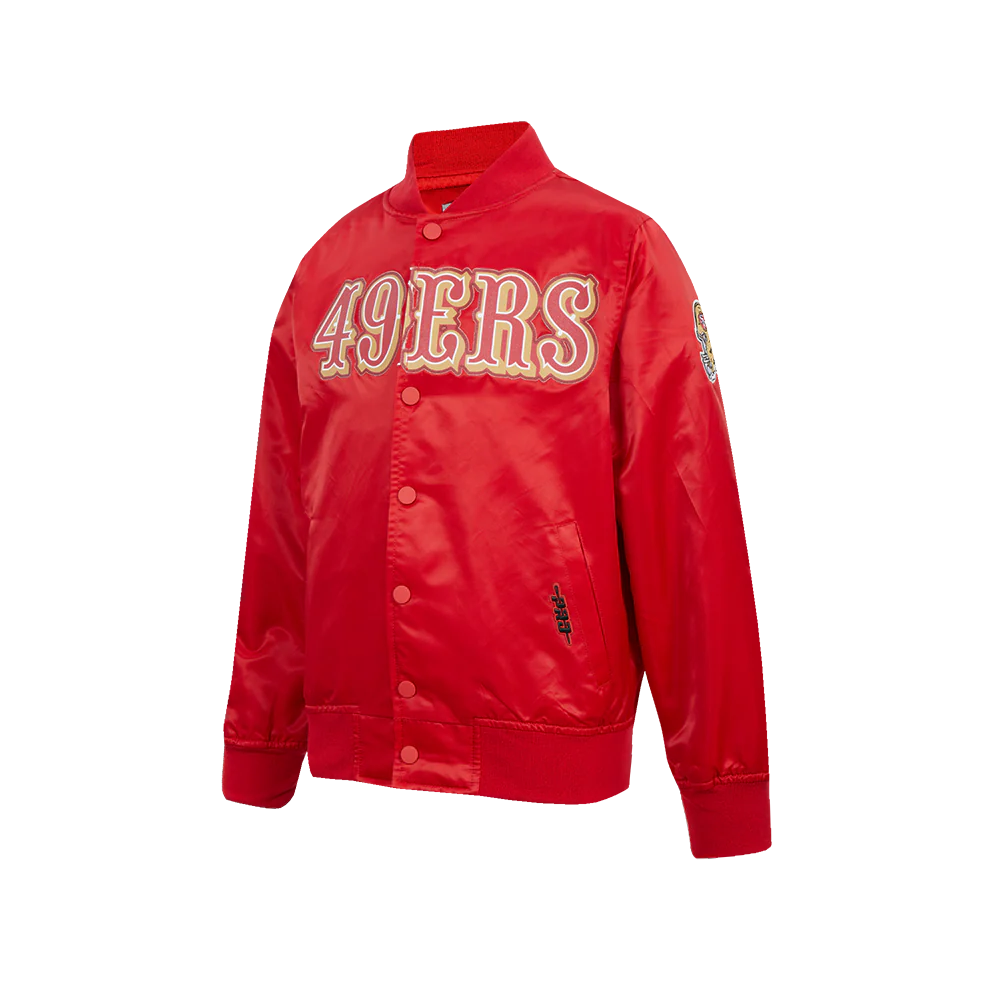 NFL SAN FRANCISCO 49ERS CLASSIC BIG BOY'S SATIN JACKET (RED)