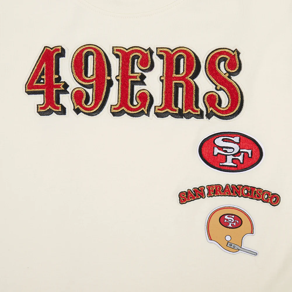 NFL SAN FRANCISCO 49ERS RETRO CLASSICS BIG GIRL'S SS BOXY TEE (EGGSHELL) - Image 5