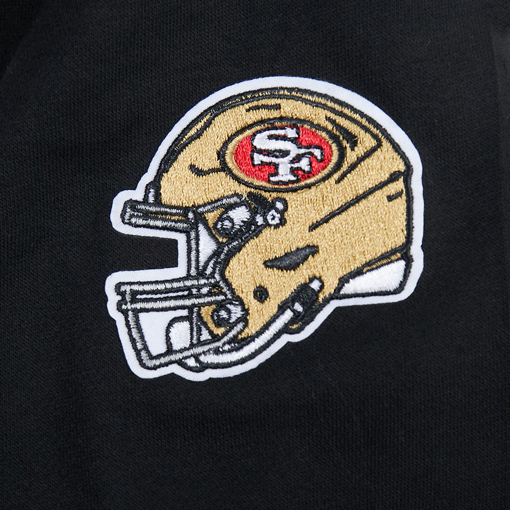 NFL SAN FRANCISCO 49ERS CLASSIC BIG GIRL'S FLC CREWNECK (BLACK) - Image 7