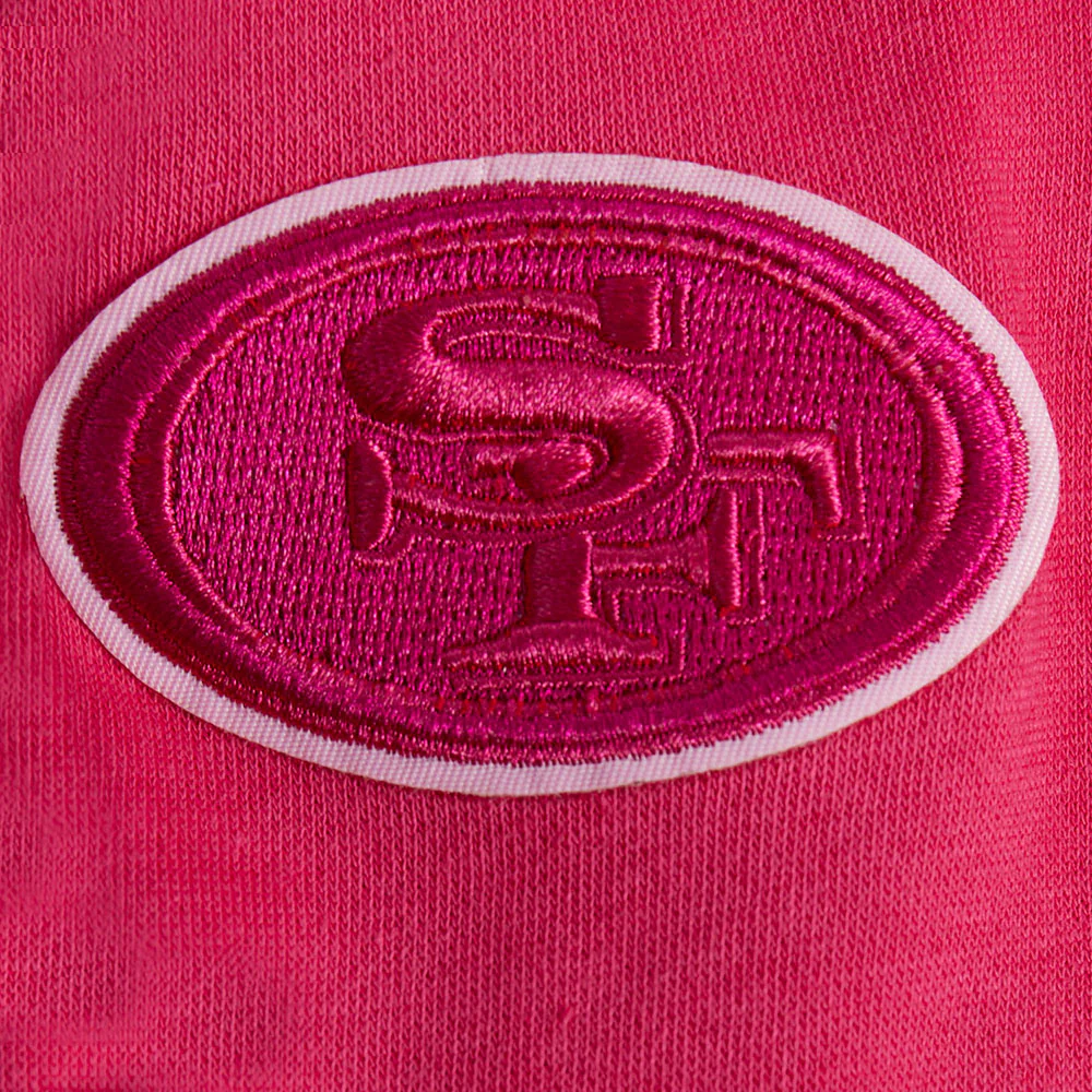 NFL SAN FRANCISCO 49ERS TRIPLE PINK BIG GIRLS FLEECE CREWNECK (BEETROOT PURPLE) - Image 6