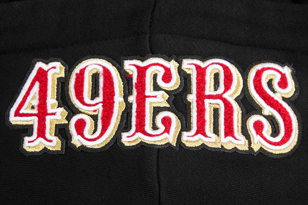 NFL SAN FRANCISCO 49ERS CLASSIC FLEECE PULLOVER HOODIE (BLACK) - Image 5