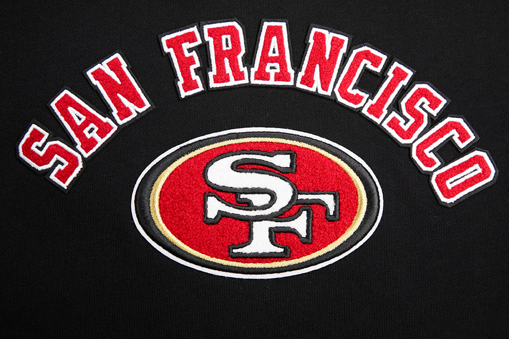 NFL SAN FRANCISCO 49ERS CLASSIC FLEECE PULLOVER HOODIE (BLACK) - Image 6