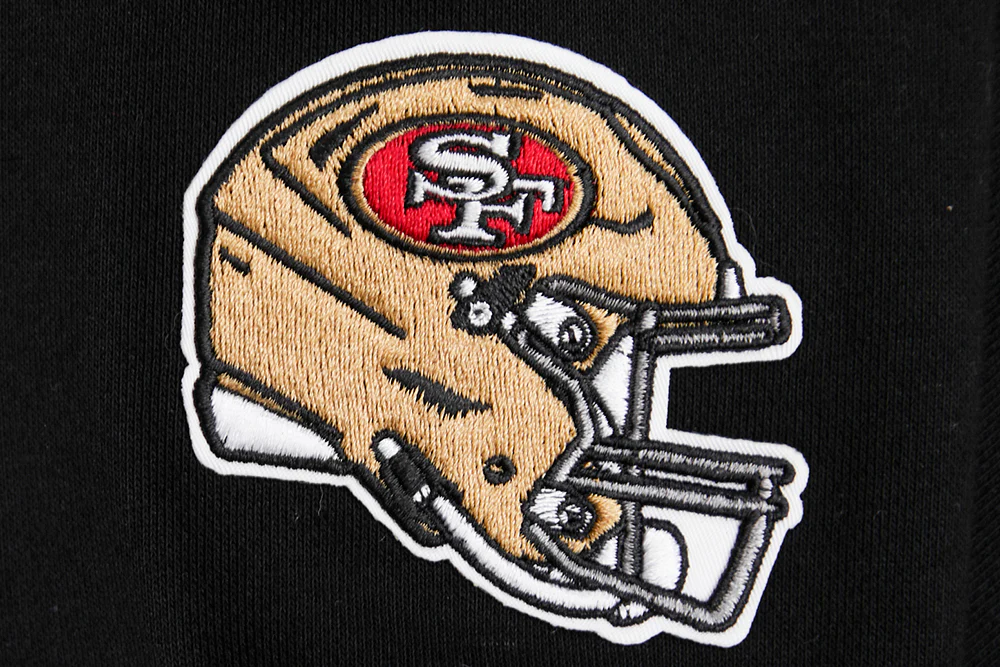 NFL SAN FRANCISCO 49ERS CLASSIC FLEECE PULLOVER HOODIE (BLACK) - Image 7