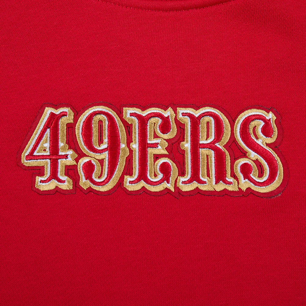 NFL SAN FRANCISCO 49ERS WINGSPAN WOMEN'S FLC CREWNECK (RED) - Image 8