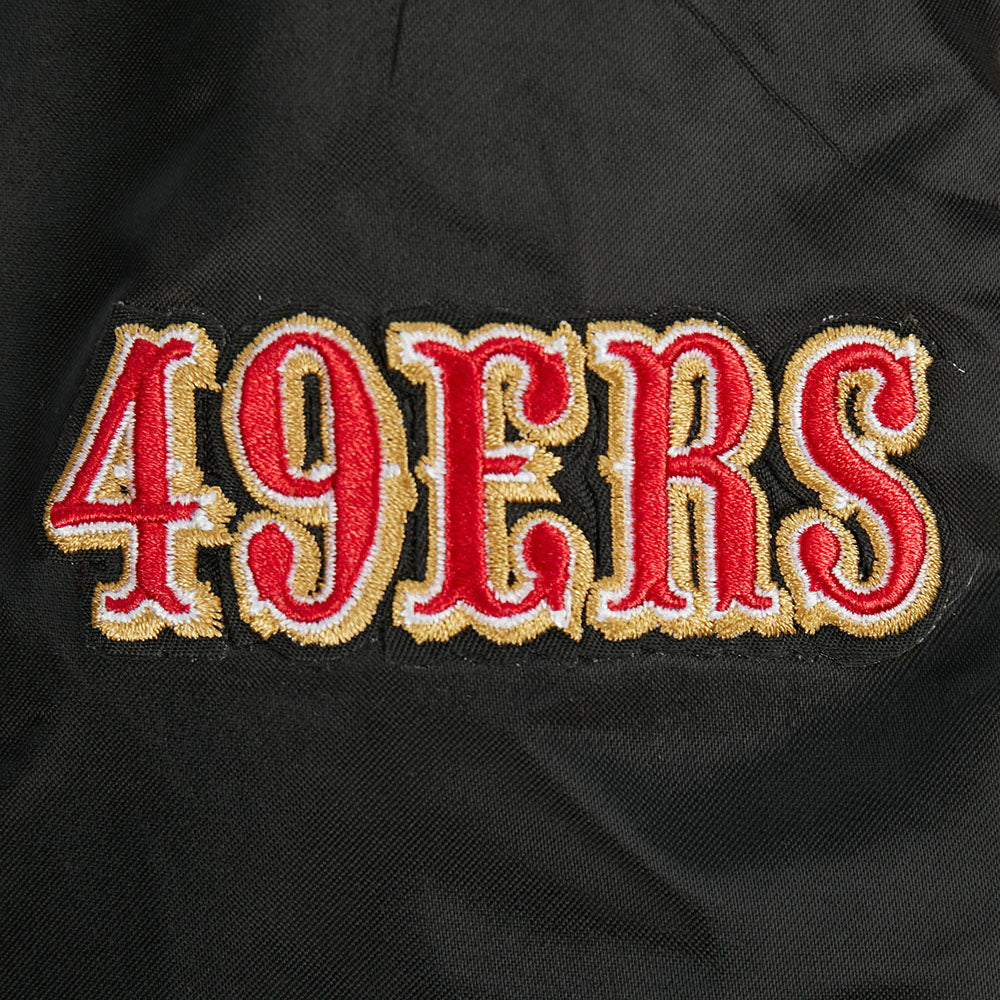 NFL SAN FRANCISCO 49ERS GAME DAY CLASSICS WOMEN'S DK CROPPED PO HOODIE (BLACK) - Image 5