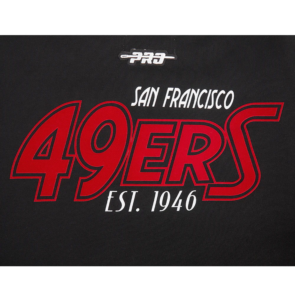 NFL SAN FRANCISCO 49ERS PARADISE WOMEN'S CREWNECK SWEATSHIRT (BLACK) - Image 5