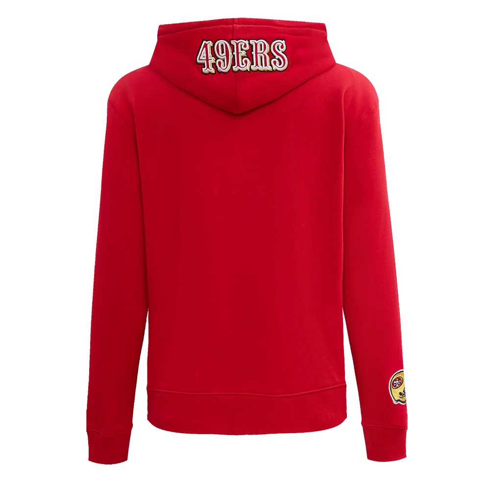 NFL SAN FRANCISCO 49ERS CLASSIC WOMEN'S PULLOVER HOODIE (RED) - Image 4
