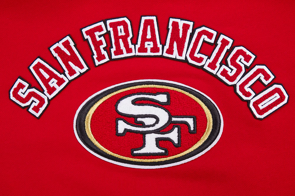 NFL SAN FRANCISCO 49ERS CLASSIC WOMEN'S PULLOVER HOODIE (RED) - Image 5