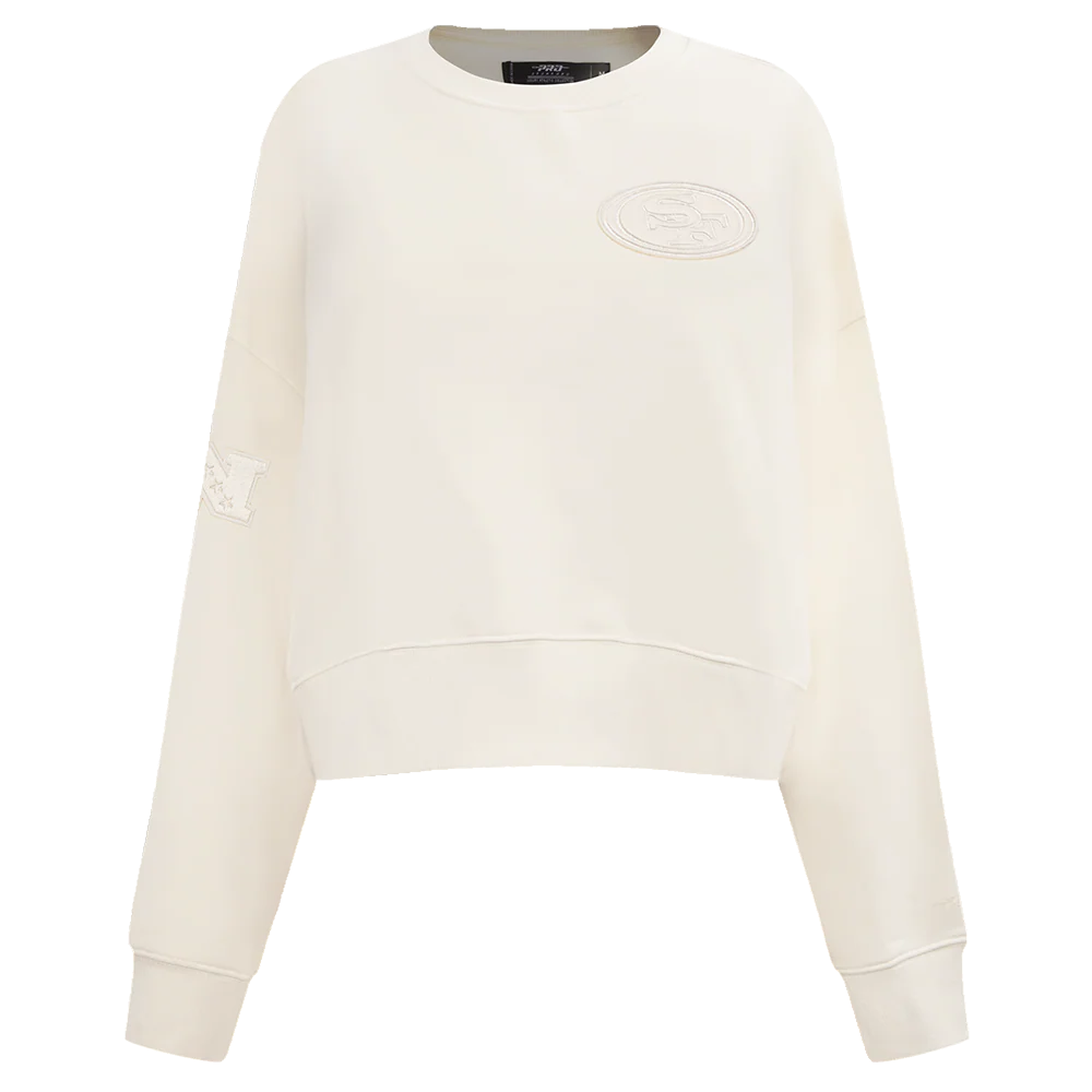 NFL SAN FRANCISCO 49ERS NEUTRAL WOMEN'S CREWNECK (EGGSHELL)