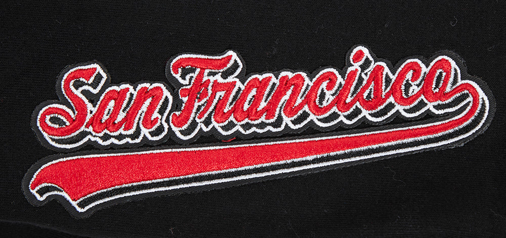 NFL SAN FRANCISCO 49ERS SCRIPT TAIL WOMEN'S HIGH WAIST JERSEY LEGGING (BLACK) - Image 12