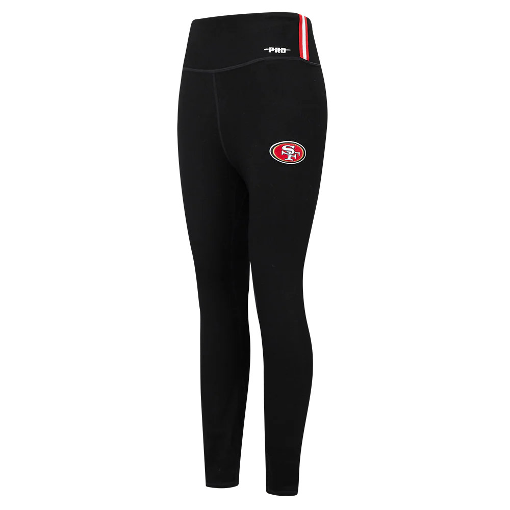 NFL SAN FRANCISCO 49ERS SCRIPT TAIL WOMEN'S HIGH WAIST JERSEY LEGGING (BLACK) - Image 7
