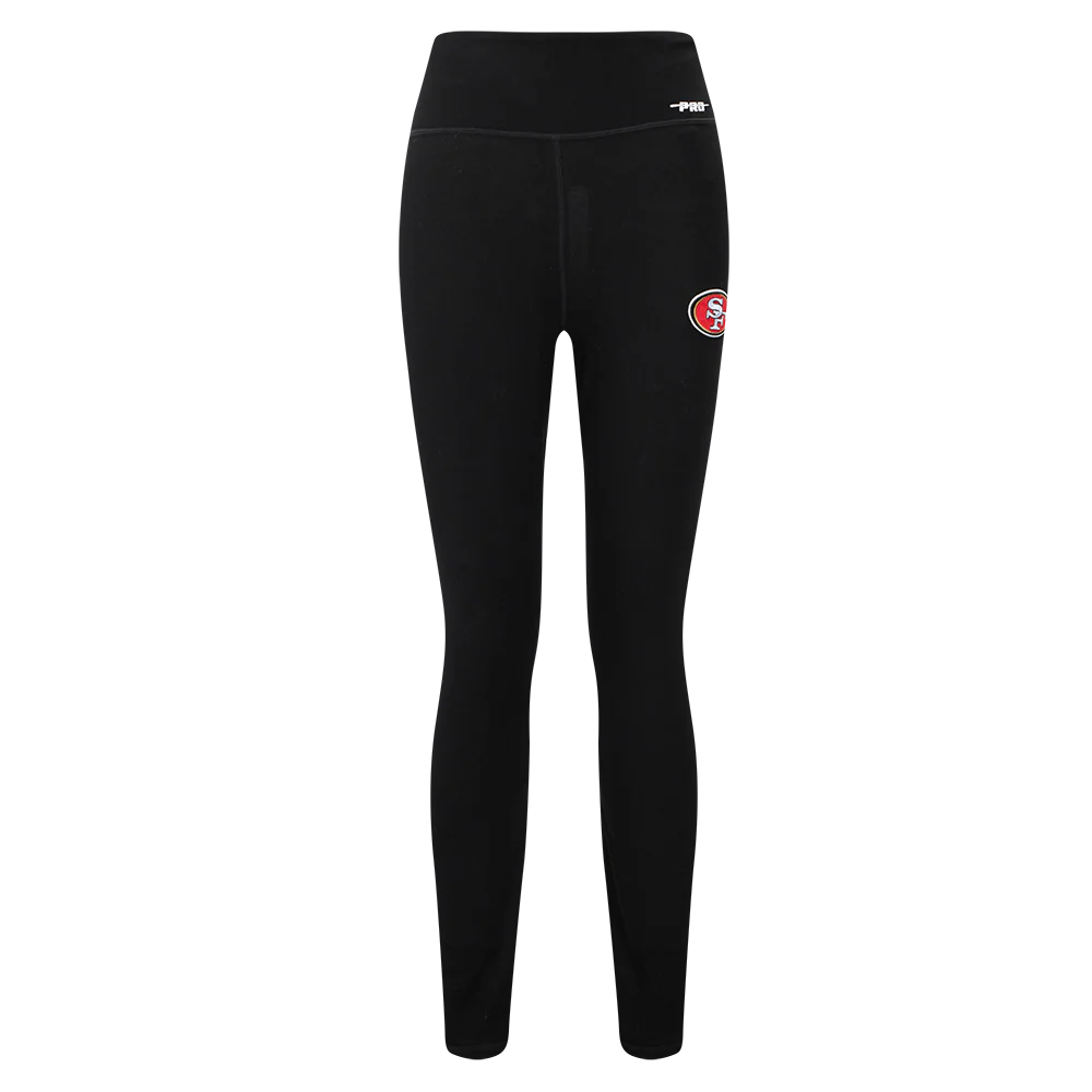 NFL SAN FRANCISCO 49ERS SCRIPT TAIL WOMEN'S HIGH WAIST JERSEY LEGGING (BLACK) - Image 8