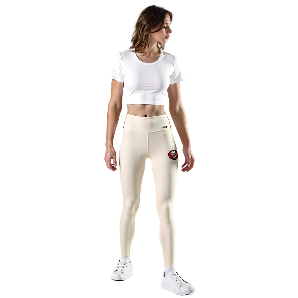 NFL SAN FRANCISCO 49ERS RETRO CLASSIC WOMEN'S JERSEY LEGGING (EGGSHELL) - Image 3