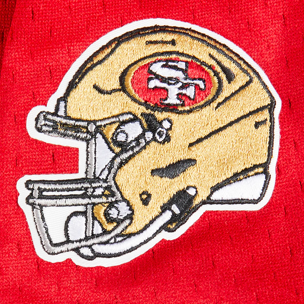 NFL SAN FRANCISCO 49ERS CLASSIC LITTLE BOYS MESH BUTTON DOWN SHIRT (RED/BLACK) - Image 17