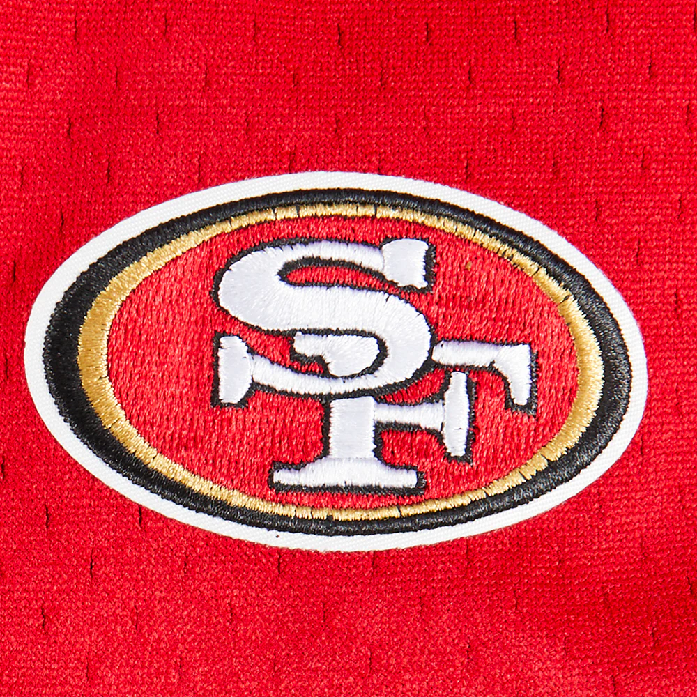 NFL SAN FRANCISCO 49ERS CLASSIC LITTLE BOYS MESH BUTTON DOWN SHIRT (RED/BLACK) - Image 6