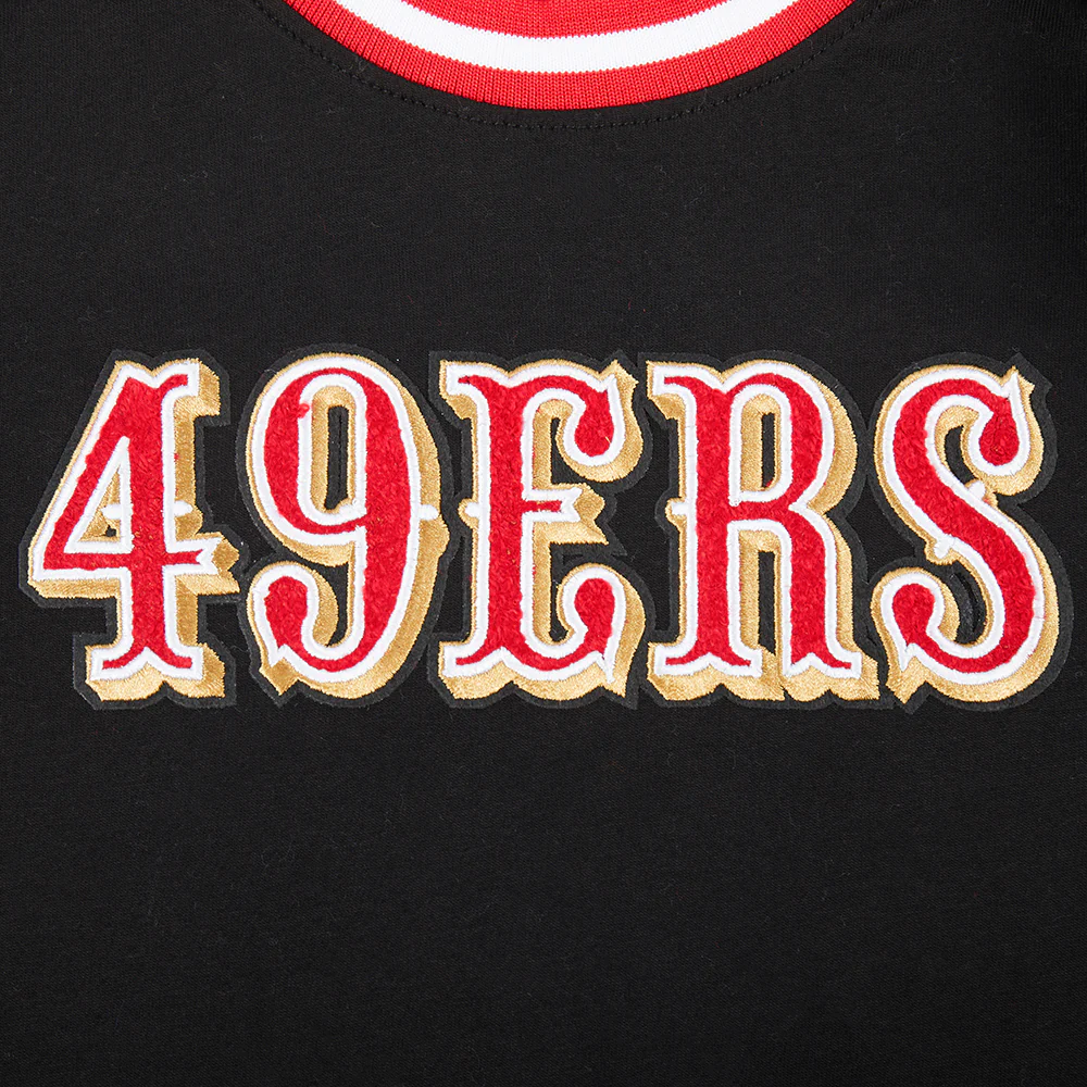 NFL SAN FRANCISCO 49ERS CLASSIC LITTLE BOYS SHORT SLEEVE STRIPED RIB TEE (BLACK/RED) - Image 7