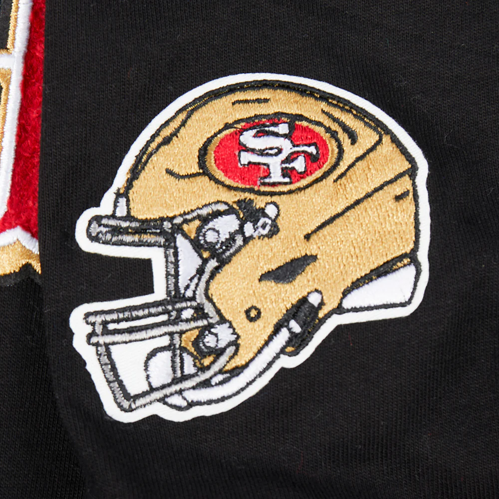 NFL SAN FRANCISCO 49ERS CLASSIC LITTLE BOYS SHORT SLEEVE STRIPED RIB TEE (BLACK/RED) - Image 8