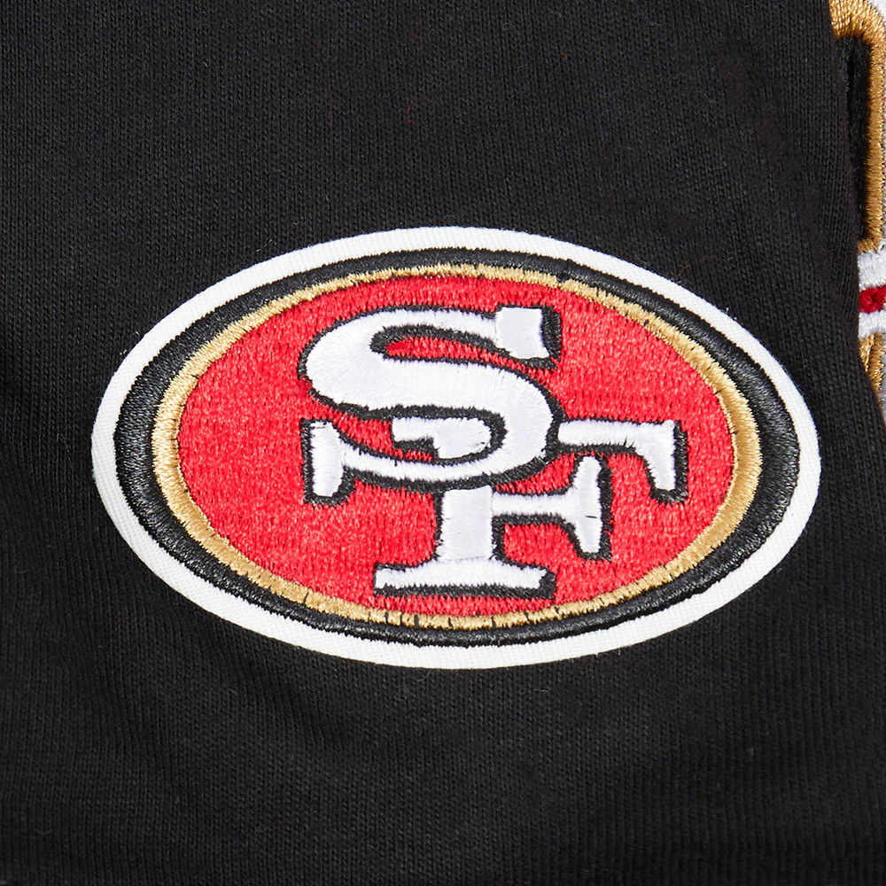 NFL SAN FRANCISCO 49ERS CLASSIC LITTLE BOYS SHORT SLEEVE STRIPED RIB TEE (BLACK/RED) - Image 9
