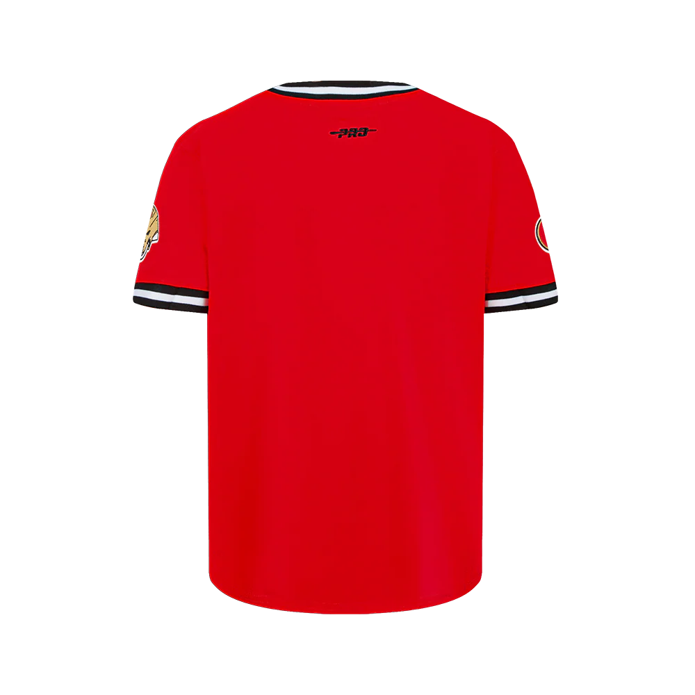 NFL SAN FRANCISCO 49ERS CLASSIC LITTLE BOYS SHORT SLEEVE STRIPED RIB TEE (RED/BLACK) - Image 5
