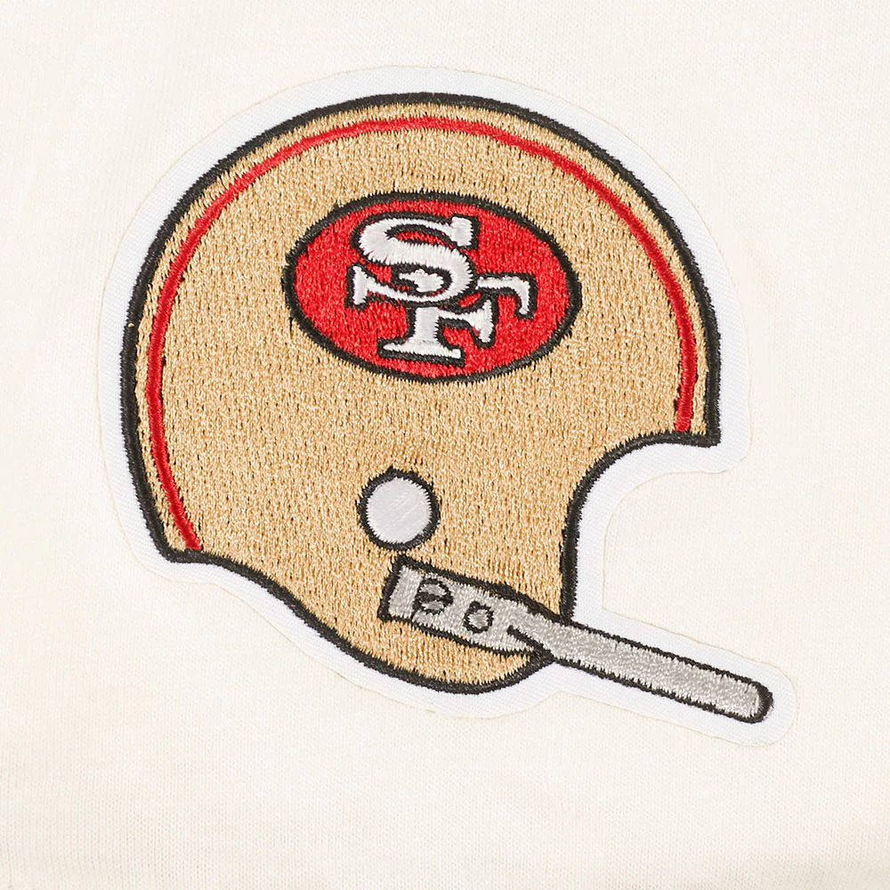 NFL SAN FRANCISCO 49ERS RETRO CLASSIC LITTLE BOY'S SS STRIPED RIB TEE (EGGSHELL/ RED) - Image 7