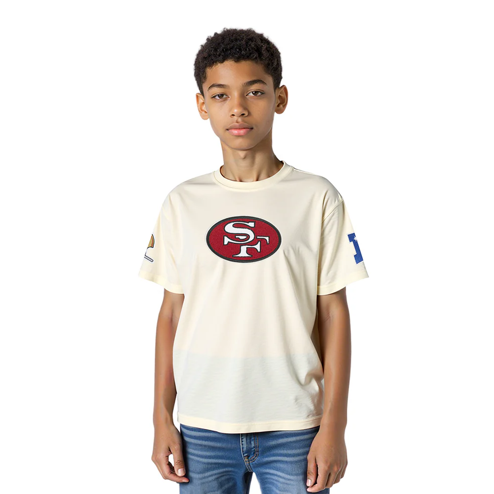 NFL SAN FRANCISCO 49ERS RETRO CLASSICS LITTLE BOY'S SS TEE (EGGSHELL)