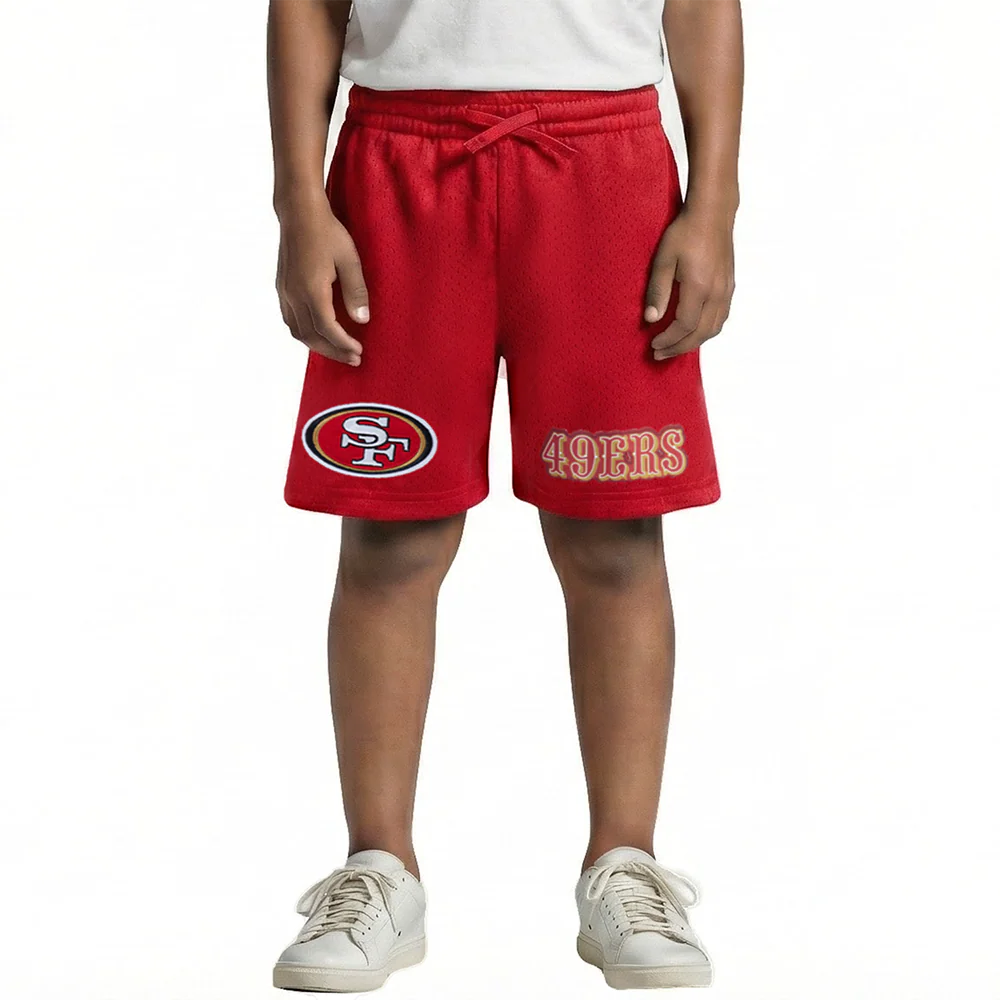 NFL SAN FRANCISCO 49ERS CLASSIC LITTLE BOY'S MESH SHORT (RED)