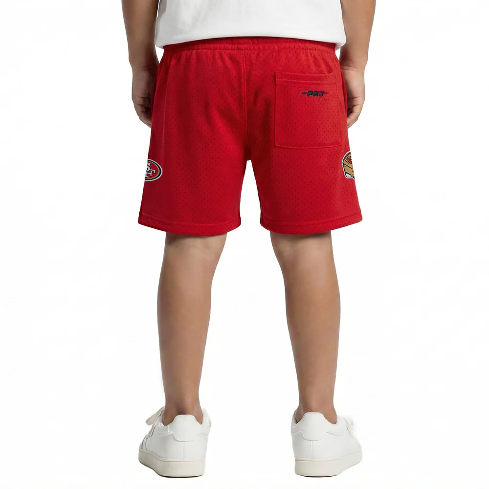 NFL SAN FRANCISCO 49ERS CLASSIC LITTLE BOY'S MESH SHORT (RED) - Image 2
