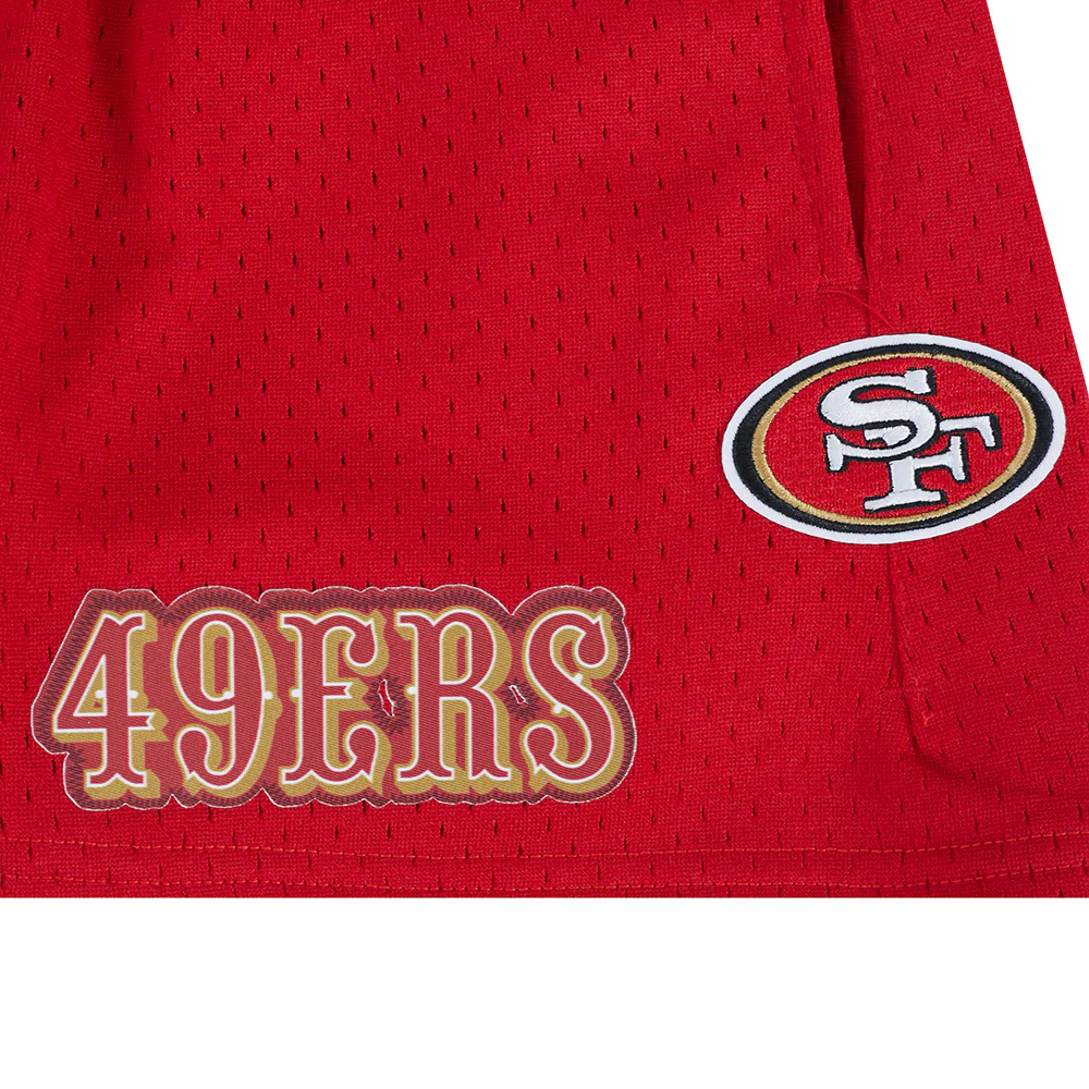 NFL SAN FRANCISCO 49ERS CLASSIC LITTLE BOY'S MESH SHORT (RED) - Image 6