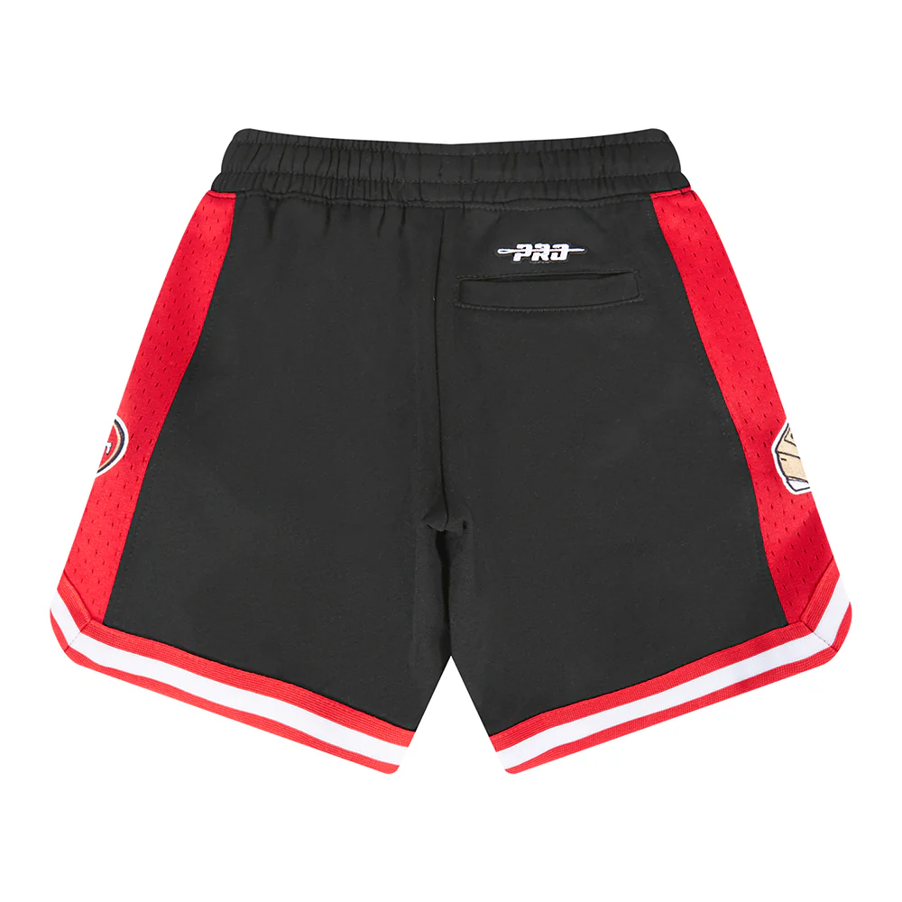 NFL SAN FRANCISCO 49ERS CLASSIC LITTLE BOYS FLEECE 2.0 SHORT (BLACK/RED) - Image 15